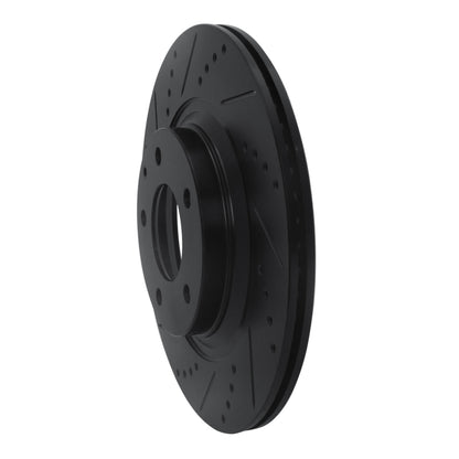 R1 Concepts R1 04-11 Mazda RX-8 Rear Left Drilled & Slotted Black Brake Rotor