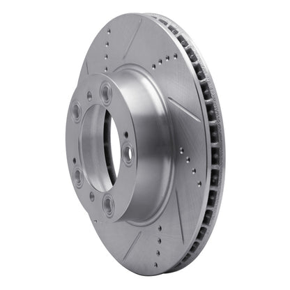 R1 Concepts R1 97-04 Porsche Boxster Front Left Drilled & Slotted Silver Brake Rotor