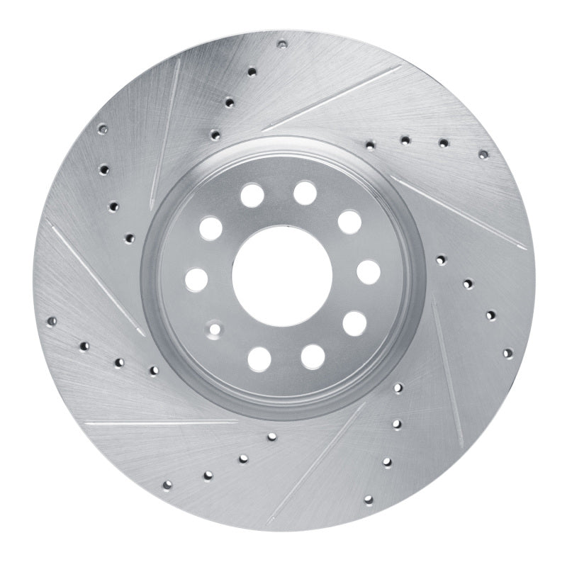R1 Concepts R1 18-25 Volkswagen TERamONT (Mexico) Front Left Drilled & Slotted Silver Brake Rotor