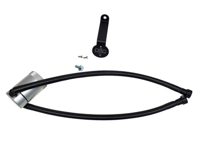 J&L 20-26 Chevy Silverado/GMC Sierra 2500/3500 6.6L Drivers Side Oil Separator 3.0 - Clear Anodi
