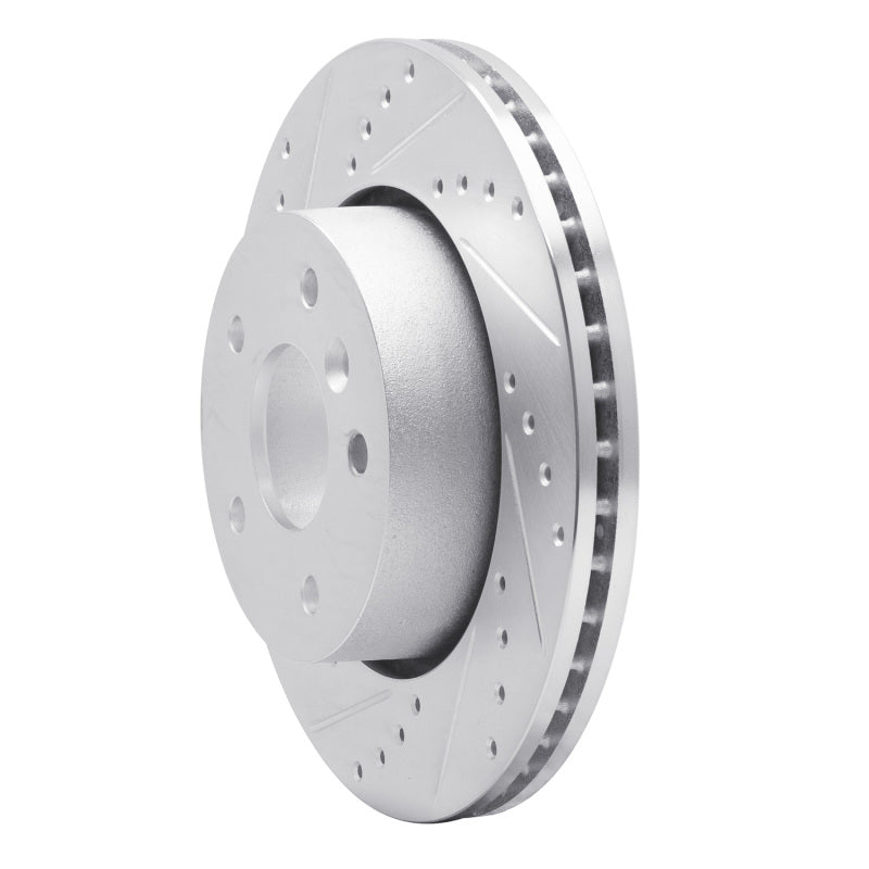 R1 Concepts R1 1994-2002 Land Rover Range Rover Front Left Drilled & Slotted Silver Brake Rotor