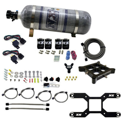 Nitrous Express 4150 Dual Stage Billet Crossbar Nitrous Kit (50-300 & 100-500HP) w/Composite Bottle