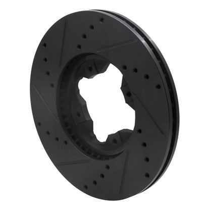 R1 Concepts R1 92-98 Acura TL Front Right Drilled & Slotted Black Brake Rotor