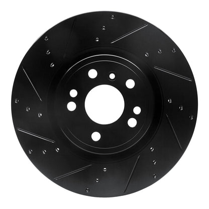 R1 Concepts R1 12-18 Mercedes-Benz ML350 Front Left Drilled & Slotted Black Brake Rotor