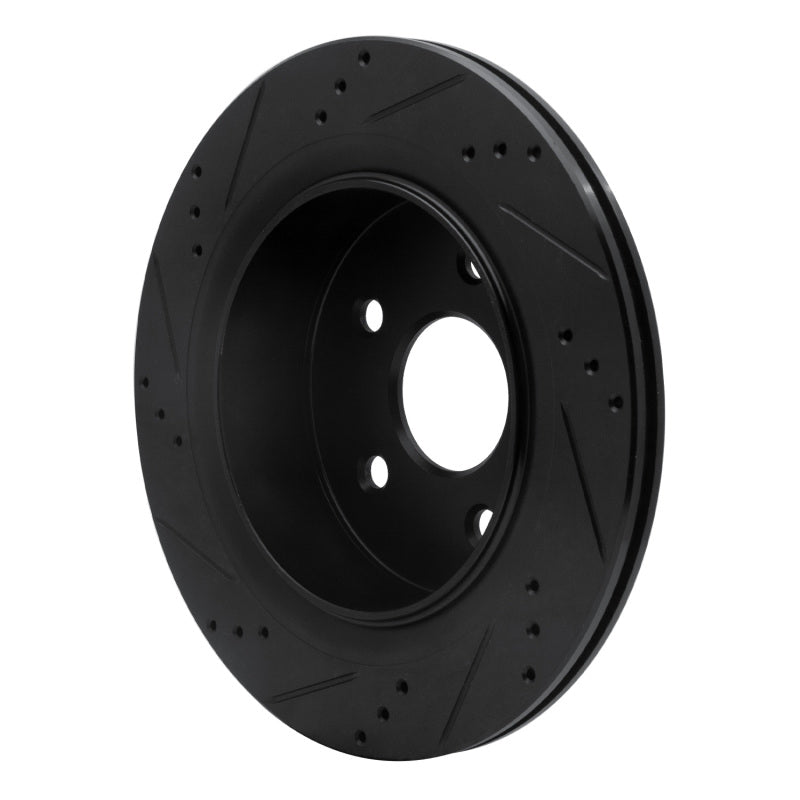 R1 Concepts R1 02-24 Chrysler ASPEN Rear Right Drilled & Slotted Black Brake Rotor