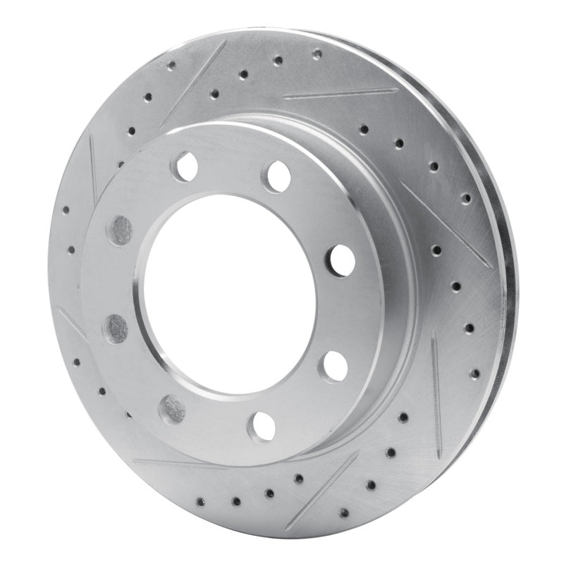 R1 Concepts R1 89-93 Dodge W350 Front Left Drilled & Slotted Silver Brake Rotor