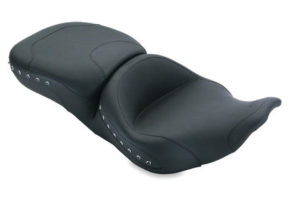 Mustang Motorcycle Mustang 97-07 Harley Rd King, 06-07 Str Glide, 00-05 Eagle Touring 1PC Seat w/Studs - Black