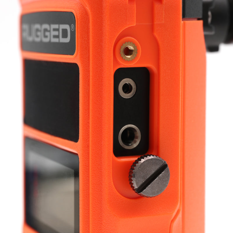 Rugged Radios Waterproof GMRS Handheld Radio with NOAA Alerts - FM Radio - Safety Orange