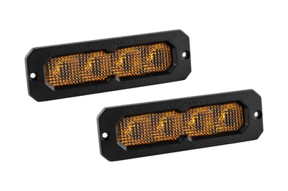 Diode Dynamics SS6 Pro Yellow Flood Flush ABL (pair) 3000K