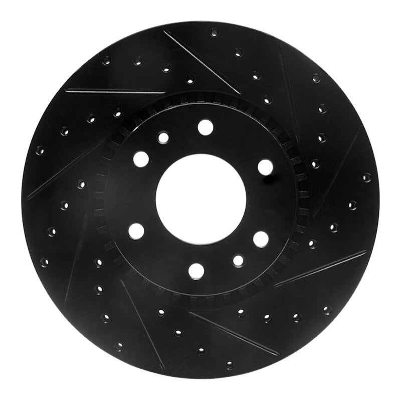 R1 Concepts R1 02-09 Buick Rainier Front Right Drilled & Slotted Black Brake Rotor