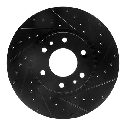 R1 Concepts R1 02-09 Buick Rainier Front Right Drilled & Slotted Black Brake Rotor
