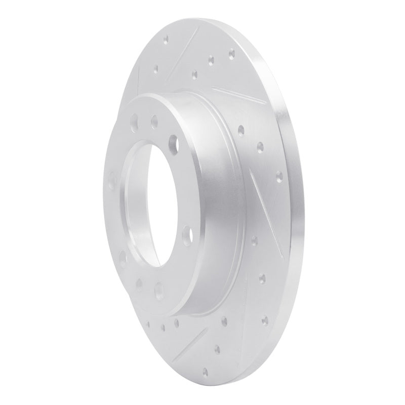 R1 Concepts R1 81-85 Toyota 4Runner Front Left Drilled & Slotted Silver Brake Rotor