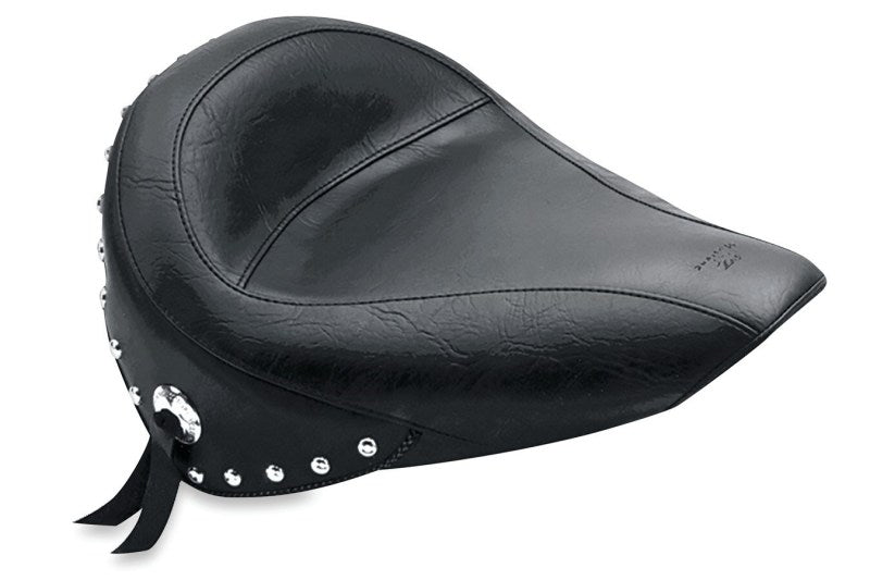 Mustang Motorcycle Mustang 00-15 Harley Softail Standard Rear Tire Touring Solo Seat w/Studs - Black