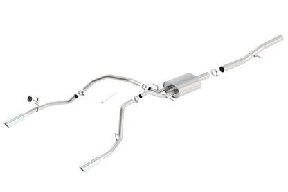 Borla 14 Silv/Sierra 1500 EC Std/CC Short 143.5in WB Touring Single Split Rear Exit Cat-Back Exhaust