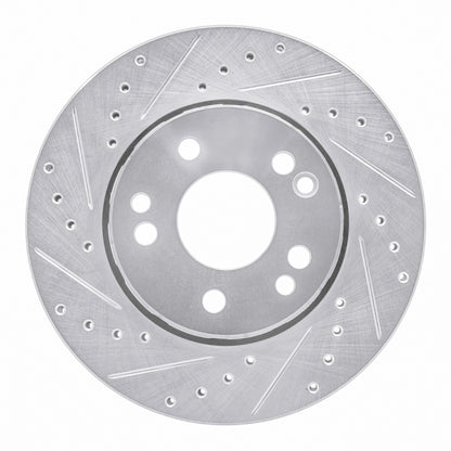 R1 Concepts R1 90-92 Mercedes-Benz 300E Front Left Drilled & Slotted Silver Brake Rotor