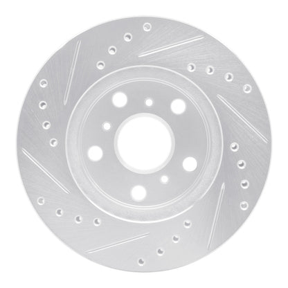 R1 Concepts R1 83-86 Toyota Camry Front Right Drilled & Slotted Silver Brake Rotor