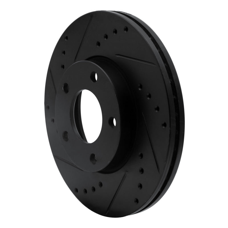 R1 Concepts R1 04-13 Mazda 3 Front Left Drilled & Slotted Black Brake Rotor
