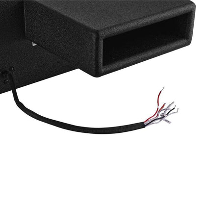 DS18 Polaris RZR 10in Subwoofer Enclosure w/EXL-X10.2D Subwoofer- Black Finish- Acrylic Window- LED