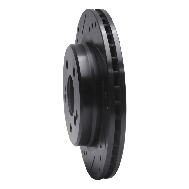 R1 Concepts R1 92-95 Mercedes-Benz E420 Rear Left Drilled & Slotted Black Brake Rotor
