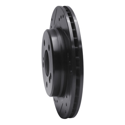 R1 Concepts R1 92-95 Mercedes-Benz E420 Rear Left Drilled & Slotted Black Brake Rotor