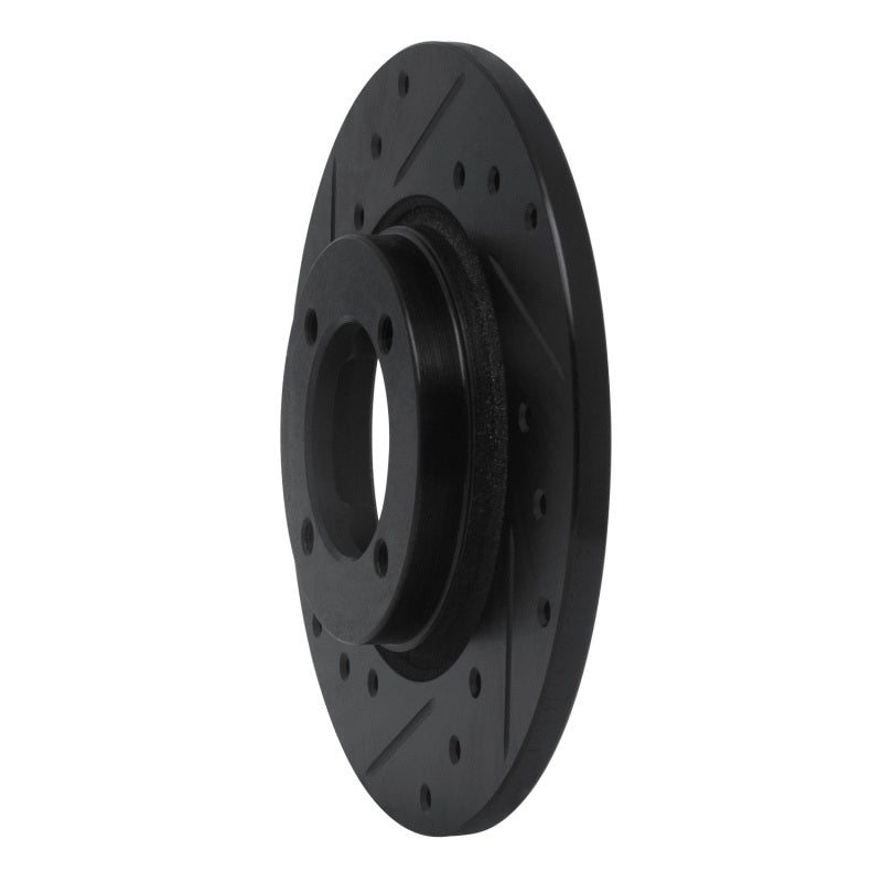 R1 Concepts R1 75-79 Toyota Corolla (US/Canada) Front Left Drilled & Slotted Black Brake Rotor