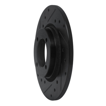 R1 Concepts R1 75-79 Toyota Corolla (US/Canada) Front Left Drilled & Slotted Black Brake Rotor