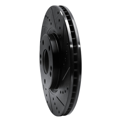 R1 Concepts R1 04-11 Hyundai XG350 Front Right Drilled & Slotted Black Brake Rotor