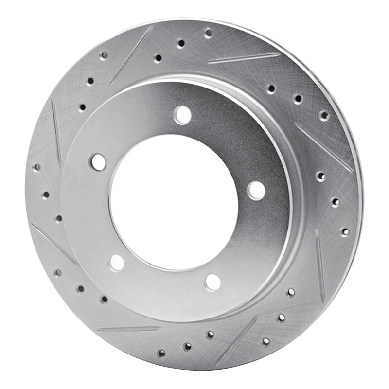 R1 Concepts R1 91-98 Chevrolet Tracker Front Left Drilled & Slotted Silver Brake Rotor