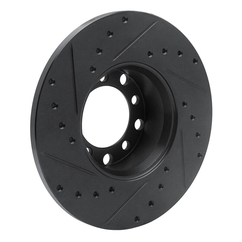 R1 Concepts R1 68-76 Mercedes-Benz 230 Front Right Drilled & Slotted Black Brake Rotor