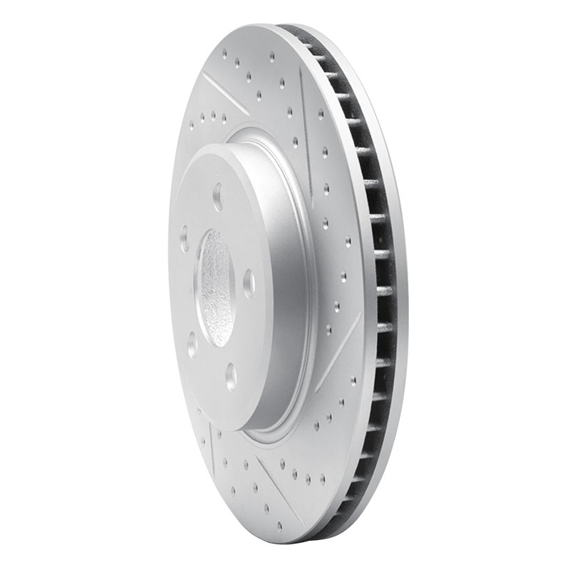 R1 Concepts R1 08-12 Jeep J8 Front Right Drilled & Slotted Geo-Carbon Rotor