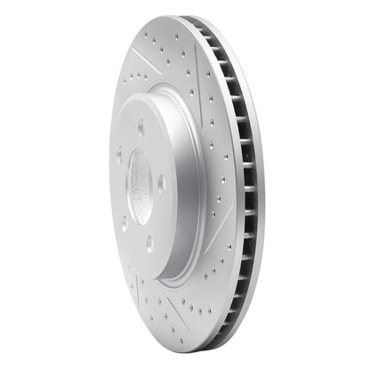 R1 Concepts R1 08-12 Jeep J8 Front Right Drilled & Slotted Geo-Carbon Rotor