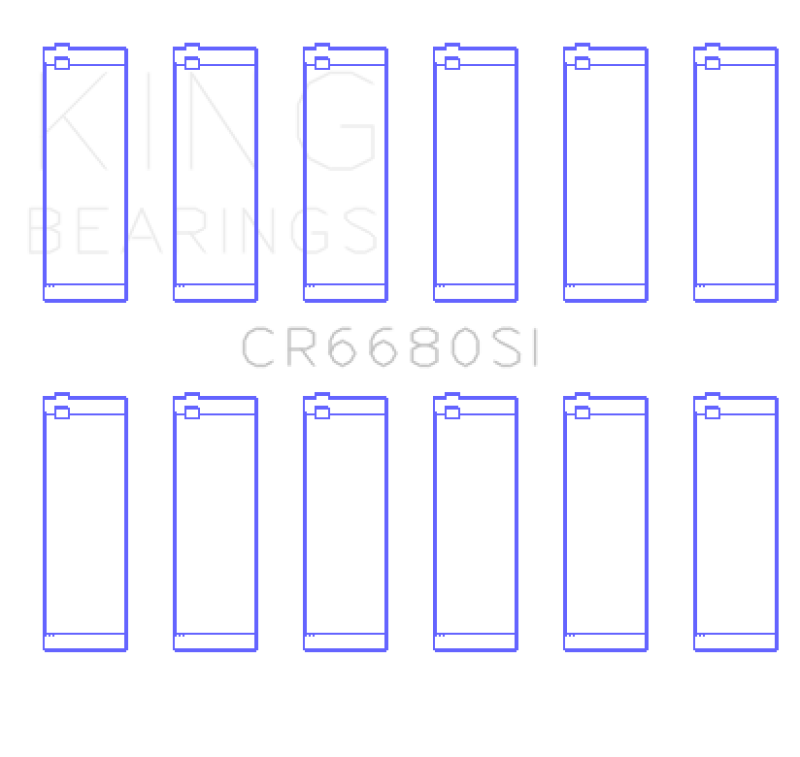 King Engine Bearings Chevrolet/Jeep 173Ci 2.8L (Size +0.75mm) Connecting Rod Bearing Set