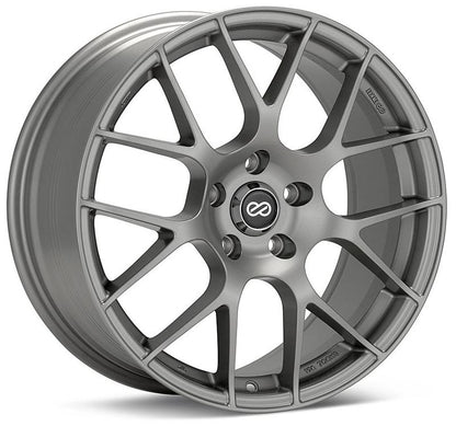 Enkei Raijin 18x8 45mm Offset 5x112 Bolt Pattern 72.6 Bore Diameter Matte Black Wheel