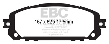 EBC 2019+ Jeep Cherokee 2.0T Extra Duty Front Brake Pads