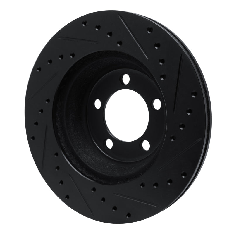 R1 Concepts R1 65-72 Dodge Dart Front Left Drilled & Slotted Black Brake Rotor