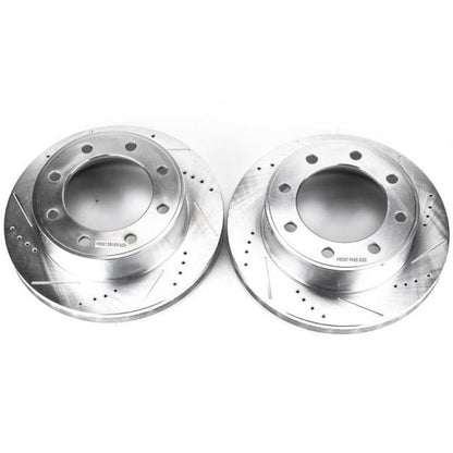 PowerStop Power Stop 00-05 Ford Excursion Front Evolution Drilled & Slotted Rotors - Pair