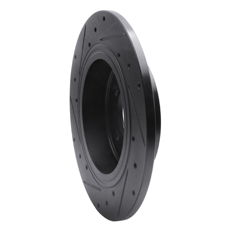 R1 Concepts R1 06-11 Buick Lucerne Rear Right Drilled & Slotted Black Brake Rotor