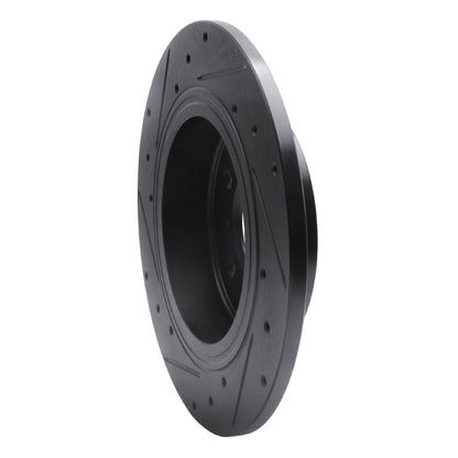 R1 Concepts R1 06-11 Buick Lucerne Rear Right Drilled & Slotted Black Brake Rotor