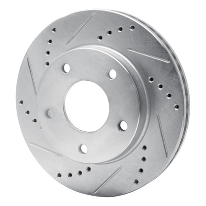 R1 Concepts R1 79-98 Buick Riviera Rear/Front Left Drilled & Slotted Silver Brake Rotor