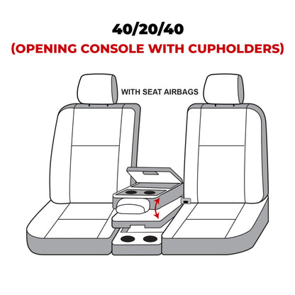 Covercraft 19-20 Ford F150 Polycotton SeatSaver Custom Front Row Seat Covers - Grey