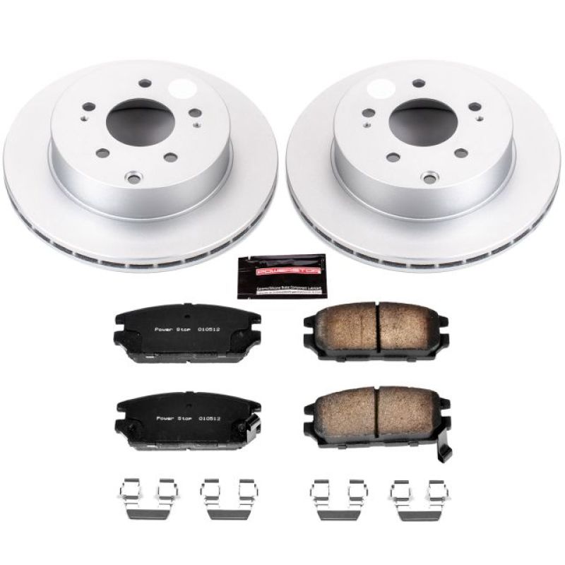 PowerStop Power Stop 06-12 Mitsubishi Eclipse Rear Z17 Evolution Geomet Coated Brake Kit