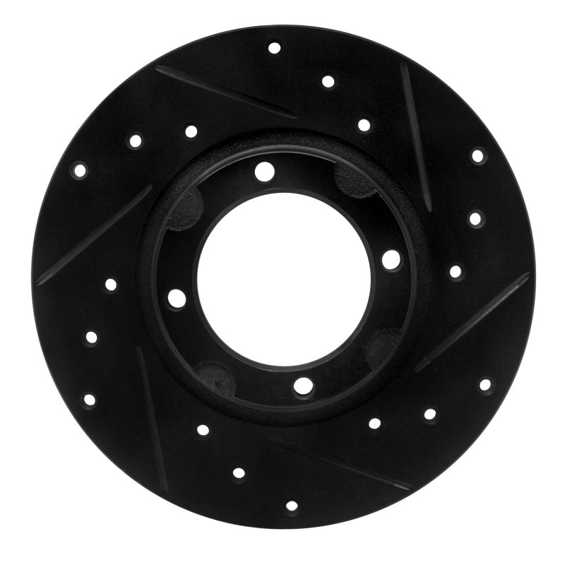 R1 Concepts R1 80-82 Toyota Tercel Front Right Drilled & Slotted Black Brake Rotor
