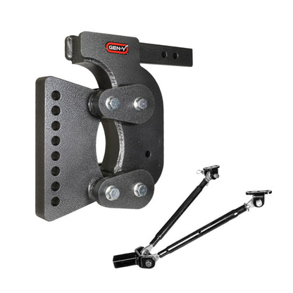 GEN-Y Hitch Gen-Y The Boss Torsion-Flex 2in Weight Distribution Shank 12.5in Drop 16K Hitch w/Stabilizer Kit