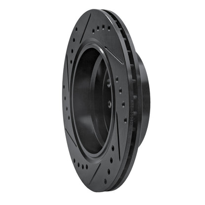 R1 Concepts R1 96-05 BMW 320I (USA/Canada) Rear Right Drilled & Slotted Black Brake Rotor