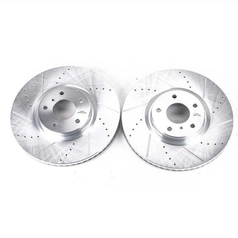 PowerStop Power Stop 07-08 Infiniti G35 Front Evolution Drilled & Slotted Rotors - Pair