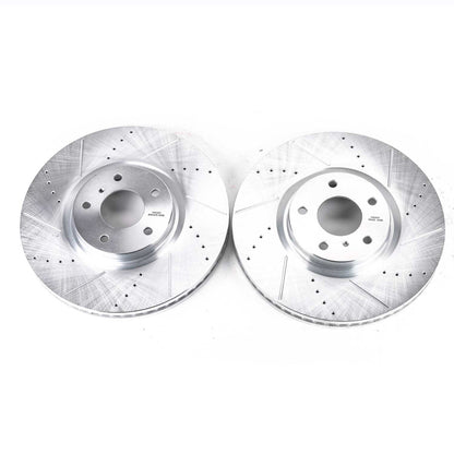 PowerStop Power Stop 07-08 Infiniti G35 Front Evolution Drilled & Slotted Rotors - Pair