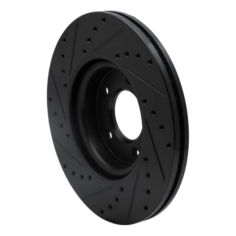 R1 Concepts R1 04-15 Mazda 5 Front Right Drilled & Slotted Black Brake Rotor