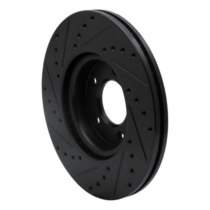 R1 Concepts R1 04-15 Mazda 5 Front Right Drilled & Slotted Black Brake Rotor