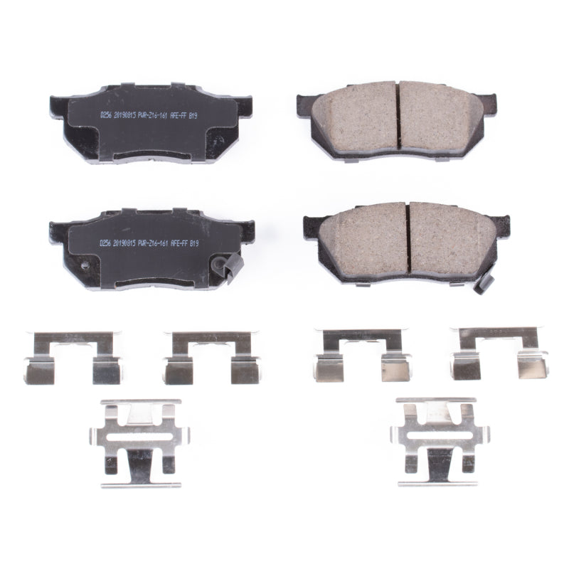 PowerStop Power Stop 88-91 Honda CRX Front Z17 Evolution Ceramic Brake Pads w/Hardware