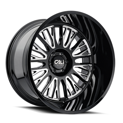 Cali Off-Road 9116 Vertex 26x14 / 8x165.1 BP / -76mm Offset / 125.2mm Hub Gloss Black Milled Wheel
